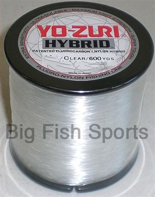 PICK YOUR SIZE YO-ZURI HYBRID Fluorocarbon Fishing Line 600yd CLEAR COLOR NEW 
